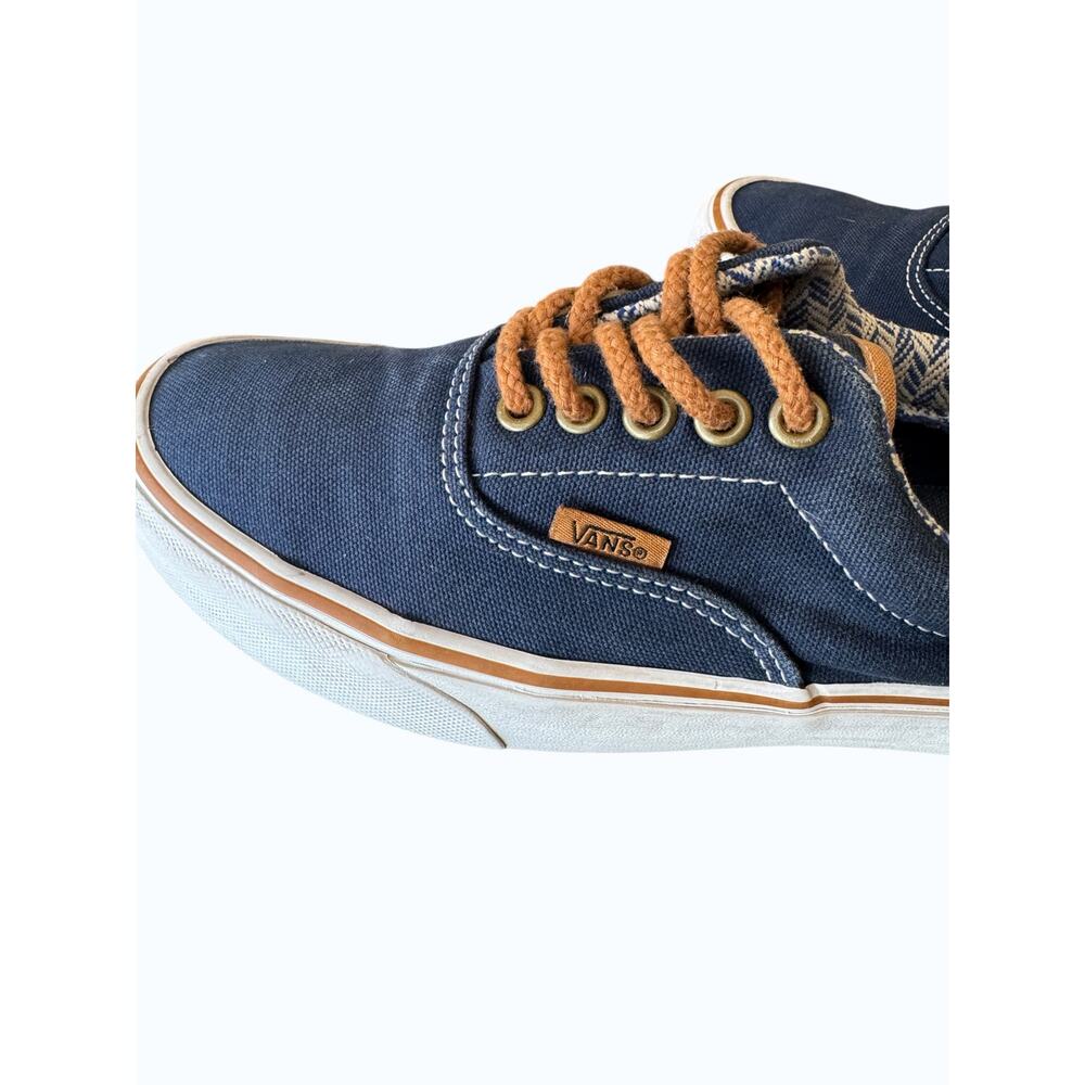Vans Navy Blue Canvas Sneakers Women’s Size 8 Casual Lace-U Streetwear Low Top - Picture 6 of 8